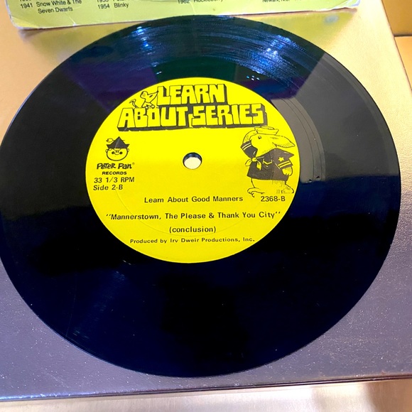 PETER PAN RECORDS VTG 60s ABOUT GOOD MANNERS VINYL RECORD LITTLE LP 2368 7” - Picture 9 of 10